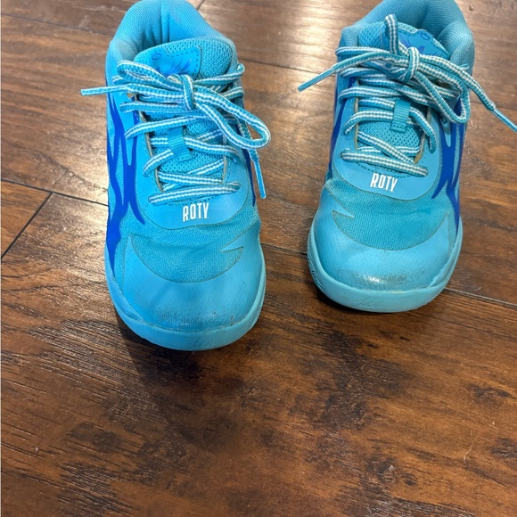 Puma Kids Turquoise and Navy Sneakers - Picture 1 of 4